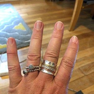 Customer photo review of Sterling Silver Two Tone Fidget Spinner Ring