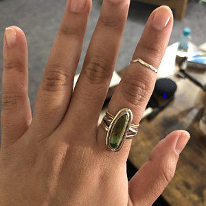 Customer photo review of Southwestern Style Authentic Turquoise Ring Sterling Silver