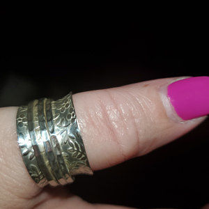 Customer photo review of Sterling Silver Flowers Meditation Ring