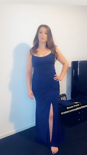 Customer photo review of Shanghai Glitter Gown - Navy