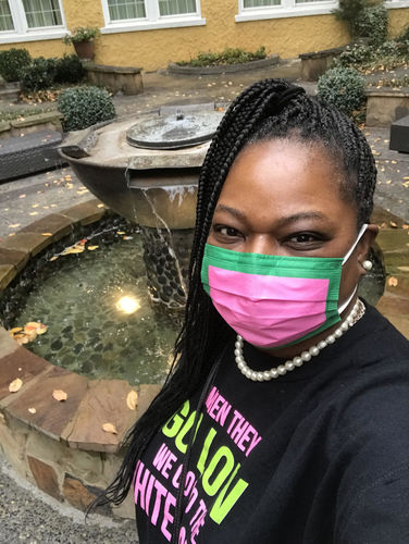 Customer photo review of Disposable Mask. 10 pc pack