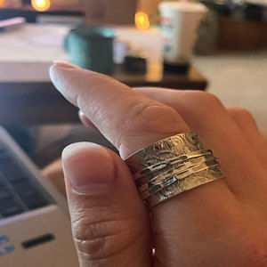 Customer photo review of Unique Fidget Spinner Ring Sterling Silver