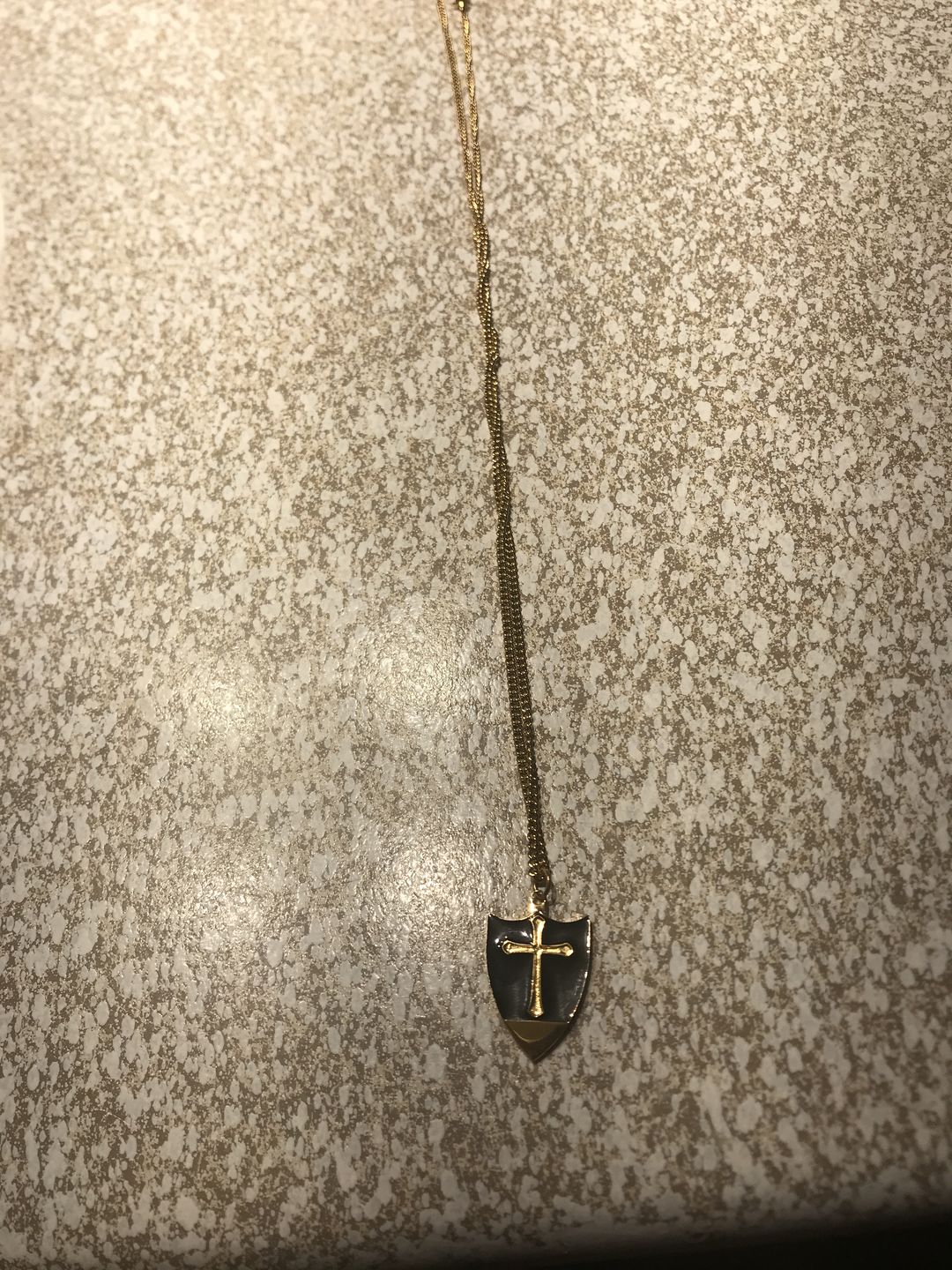 Customer photo review of Choty - Gold Cross - Chain & Pouch Included