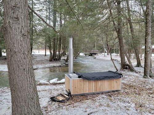 Customer photo review of Wood Burning Hot Tub