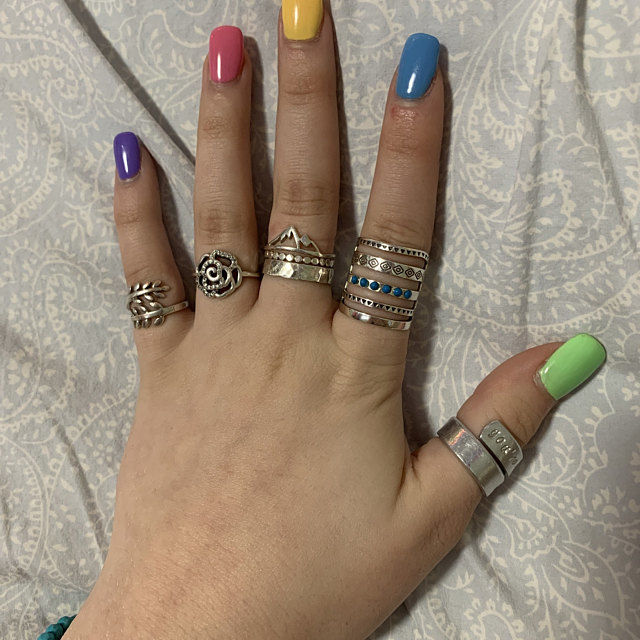 Customer photo review of Sterling Silver Southwestern Style Turquoise Ring