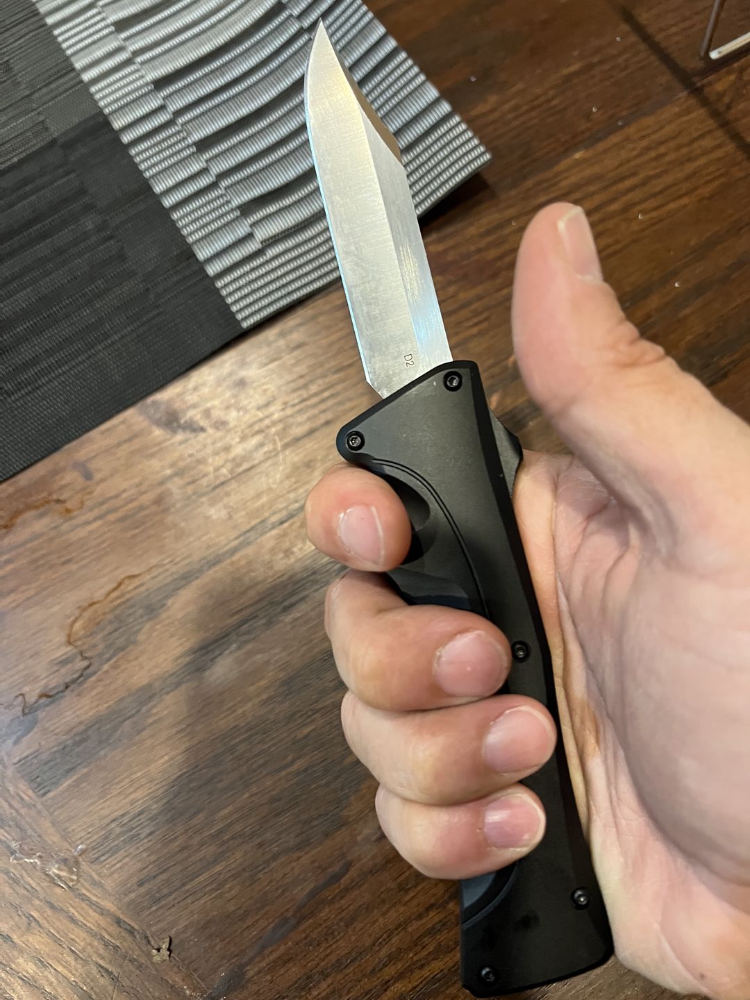 Customer photo review of *New Arrival* Black D2 Clip Point Mamba Hendrix OTF