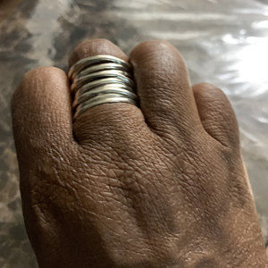 Customer photo review of Chunky Wrap Wide Band Ring Sterling Silver