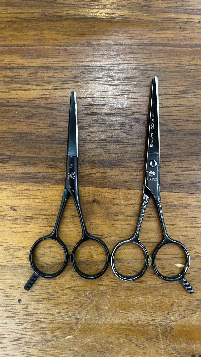 Customer photo review of Joewell Black Cobalt Hair Shear