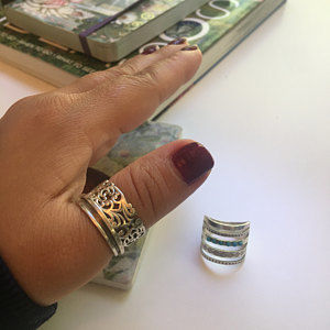 Customer photo review of Unique Women's Spinner Ring Sterling Silver