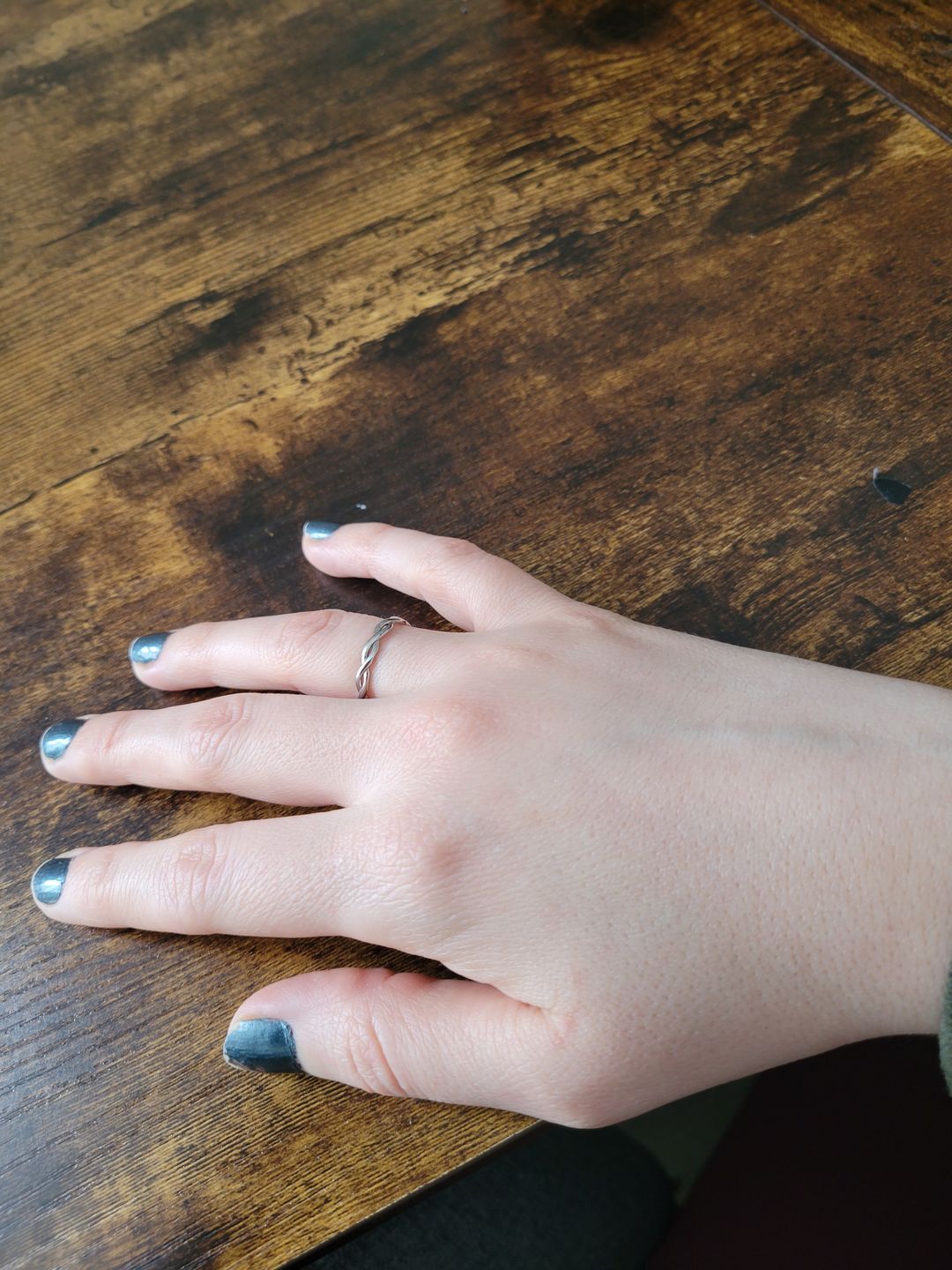 Customer photo review of Braided Ring - Silver