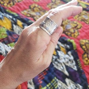 Customer photo review of Unique Fidget Spinner Ring Sterling Silver