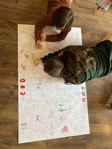 Customer photo review of USA Map Coloring Sheet