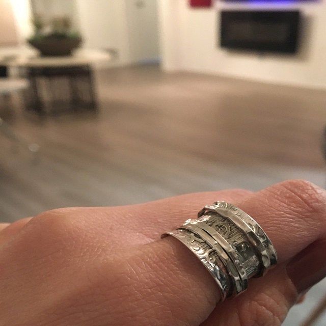 Customer photo review of Unique Fidget Spinner Ring Sterling Silver