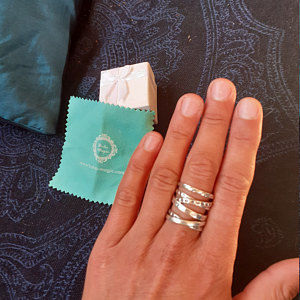 Customer photo review of Wrap Ring with Boho Engraving Sterling Silver