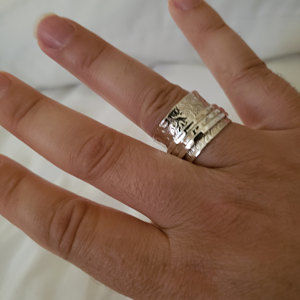 Customer photo review of Unique Fidget Spinner Ring Sterling Silver