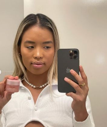 Customer photo review of Pink Pearl Illuminating Eye Cream