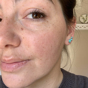 Customer photo review of Silver Turquoise Earrings Ear Climber