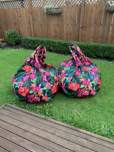 Customer photo review of Hawaiian Floral Flowers Pattern Print Bean Bag Cover