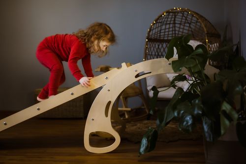 Customer photo review of Jumbo Waldorf Rocker with Slide - Rainbow