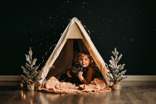 Customer photo review of Large Triangle with Tent & Pillow