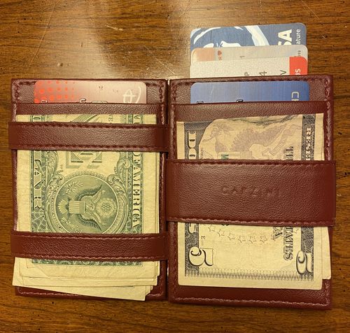 Customer photo review of Cavare Magic Wallet Card Sleeves Vegan