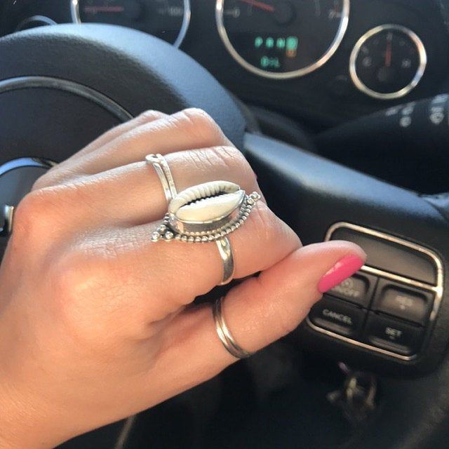 Customer photo review of Cowrie Shell Boho Ring Sterling Silver