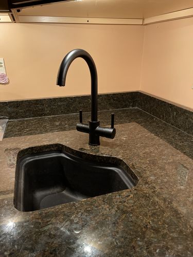 Customer photo review of André Three Way Drinking Tap Dual Handle Kitchen Faucet