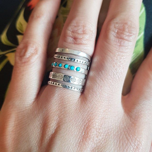 Customer photo review of Sterling Silver Southwestern Style Turquoise Ring