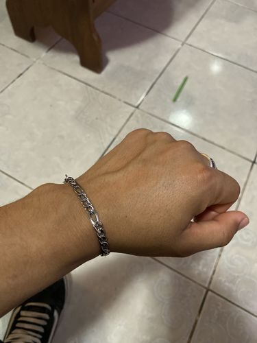 Customer photo review of Figaro Bracelet (Silver) 5mm
