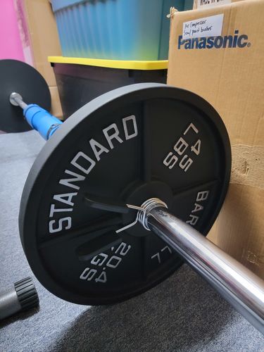 Customer photo review of Cast Iron Olympic Weight Plates