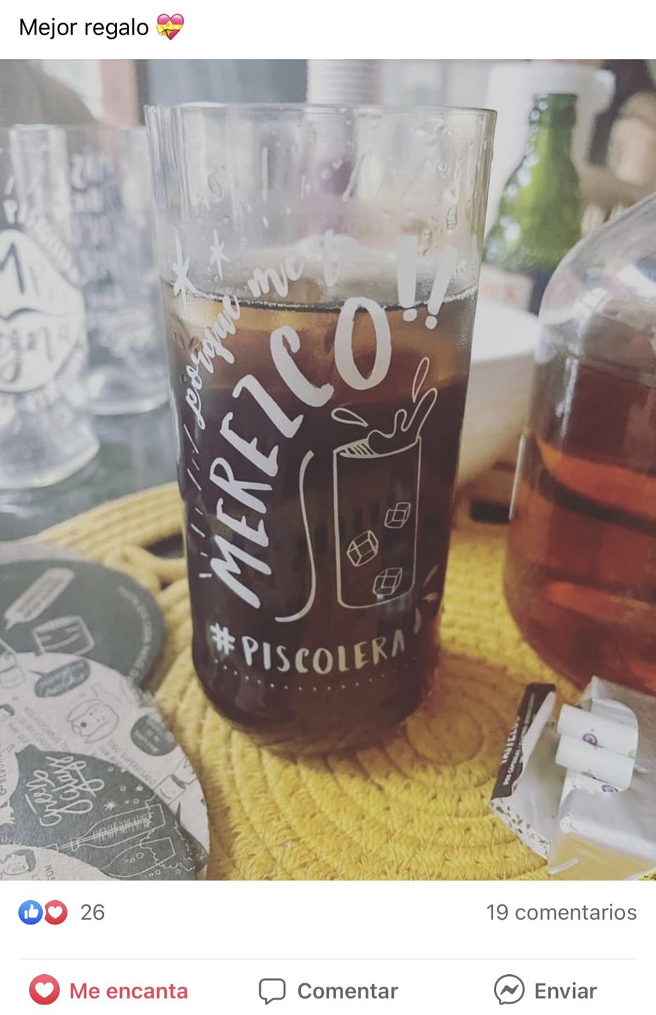 Customer photo review of Piscoleras Juego de 6 Vasos