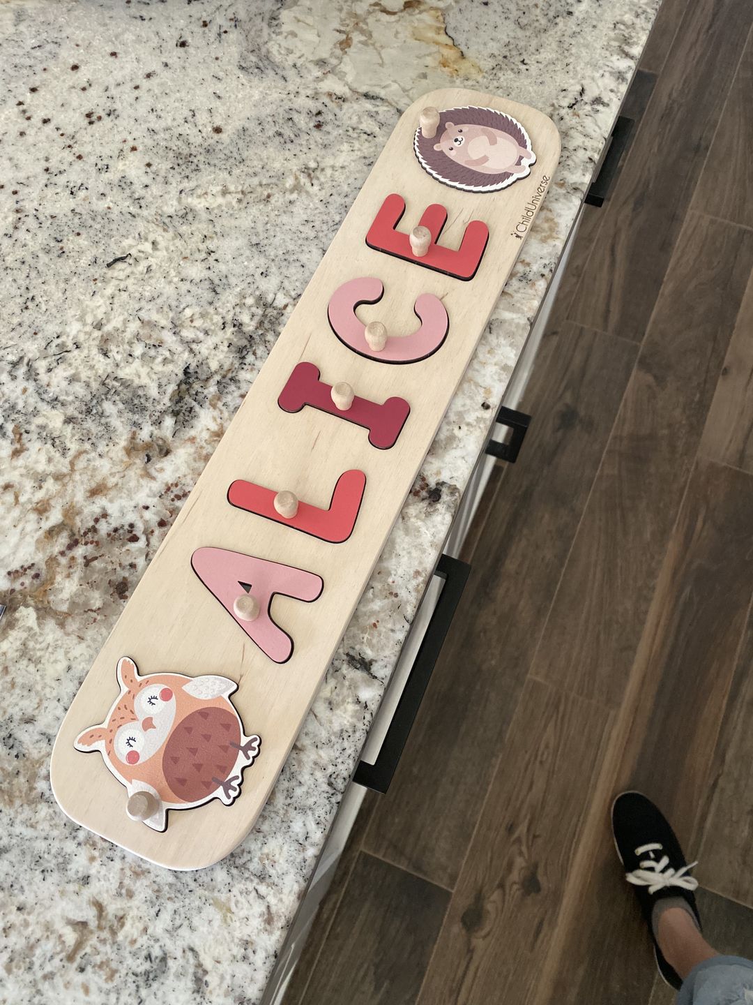 Customer photo review of Woodland Name Puzzle