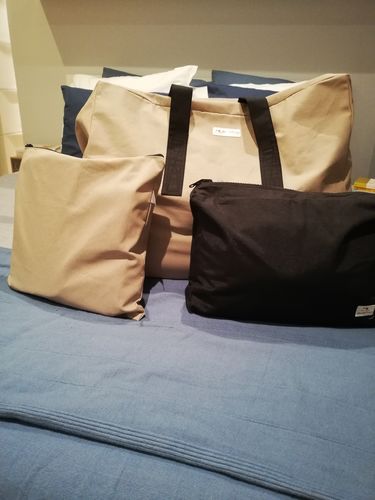 Customer photo review of 🚙.  Bolsa MyBigBag® Beige (cremallera negra)