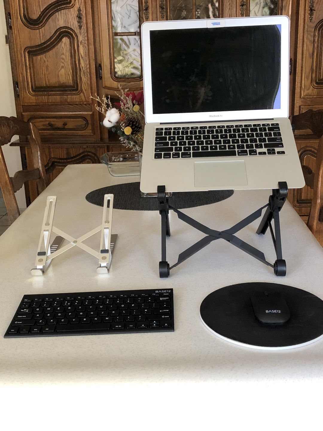 Customer photo review of K2 Remote Work Kit - Laptop Stand, Keyboard and Mouse Bundle