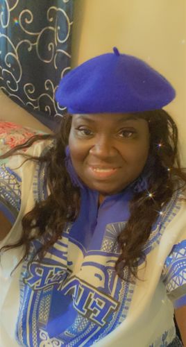 Customer photo review of Zeta Short Sleeve Dashiki- final sale