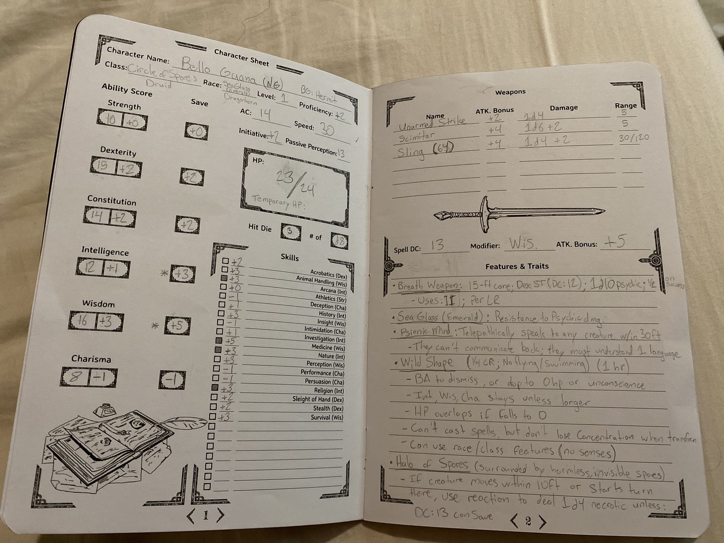 Customer photo review of Dungeon Notes Hero's Journals 3 Pack (Not Available in Europe)