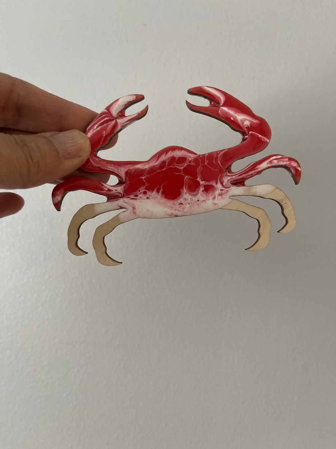 Customer photo review of Unfinished Wooden Crab Shape - Ocean - Nursery - Craft - up to 24" DIY