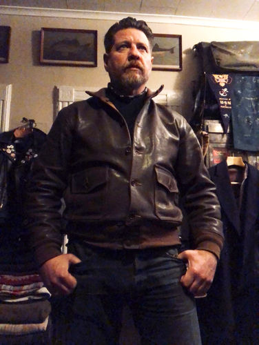 Customer photo review of USAAF Type A-1 Leather Flight Jacket - Light Brown