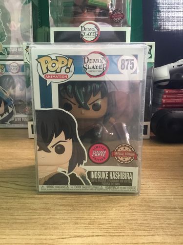 Customer photo review of 875 FUNKO POP animation : Inosuke flocked - Demon Slayer (special edition) chase edition