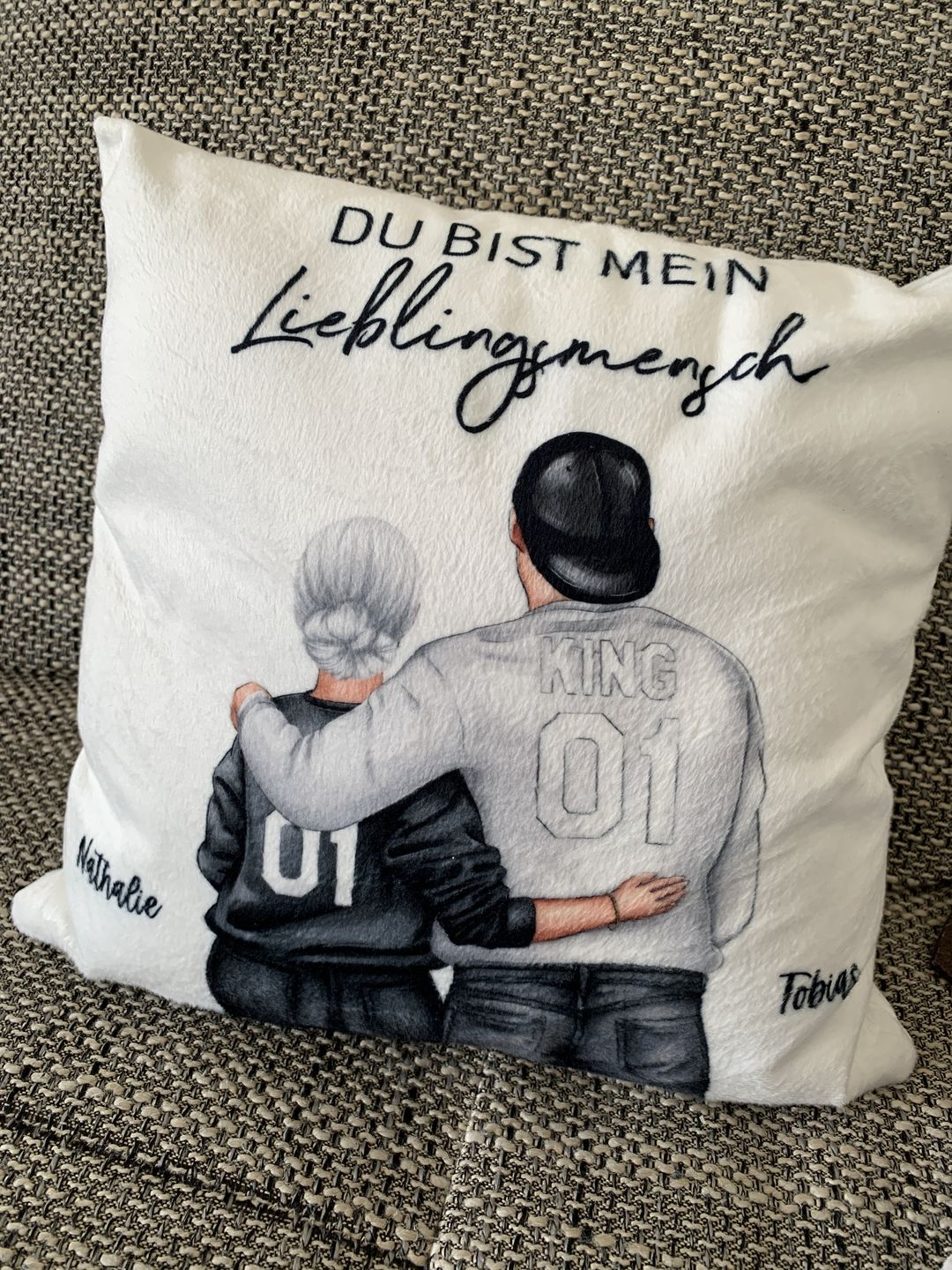 Customer photo review of Pärchen - Personalisiertes Kissen
