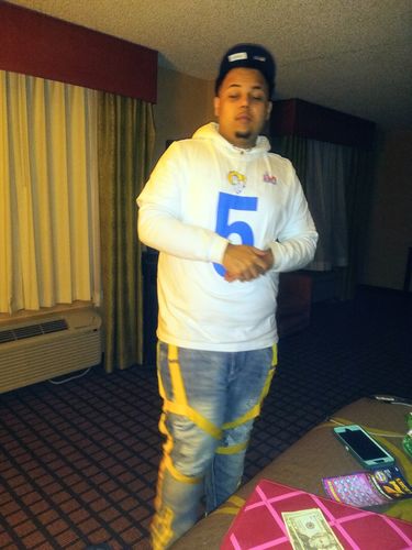 Customer photo review of Premium Strap Denim (Blue - Yellow)