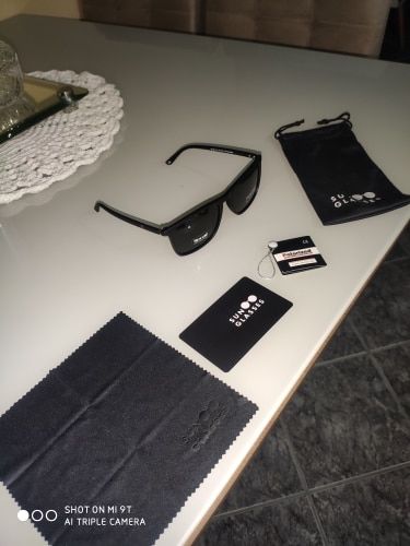 Customer photo review of Classic Mens Polarized Driving Sunglasses