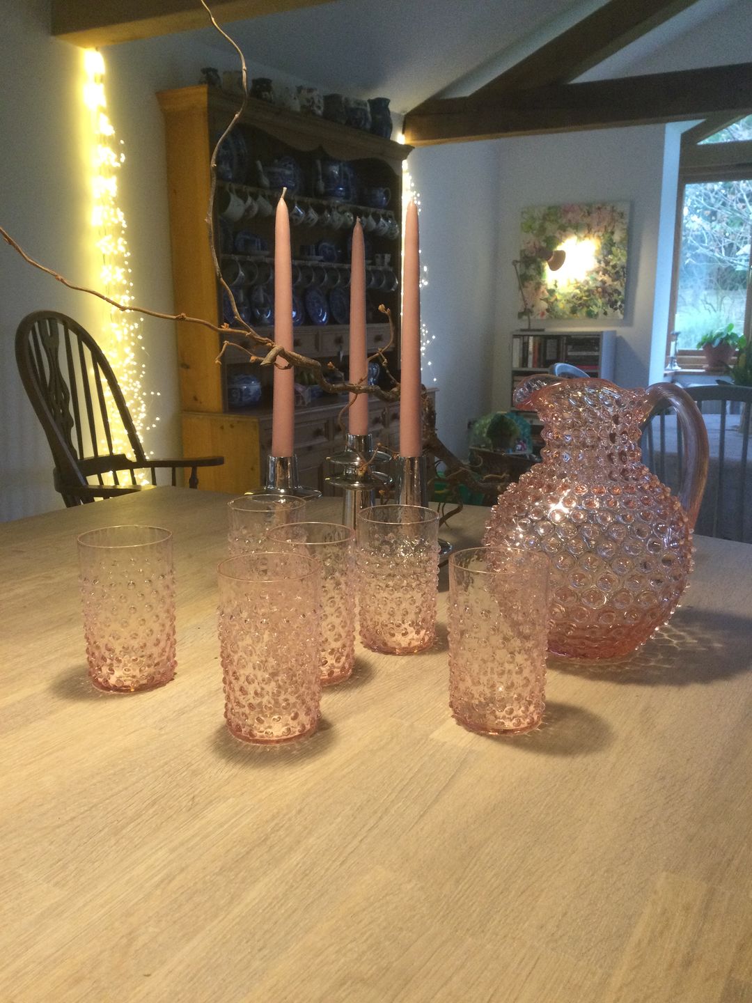 Customer photo review of Sklenice Hobnail Rosaline