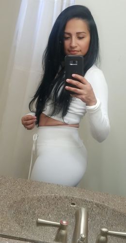 Customer photo review of White Ribbed Long Sleeve and Legging Set