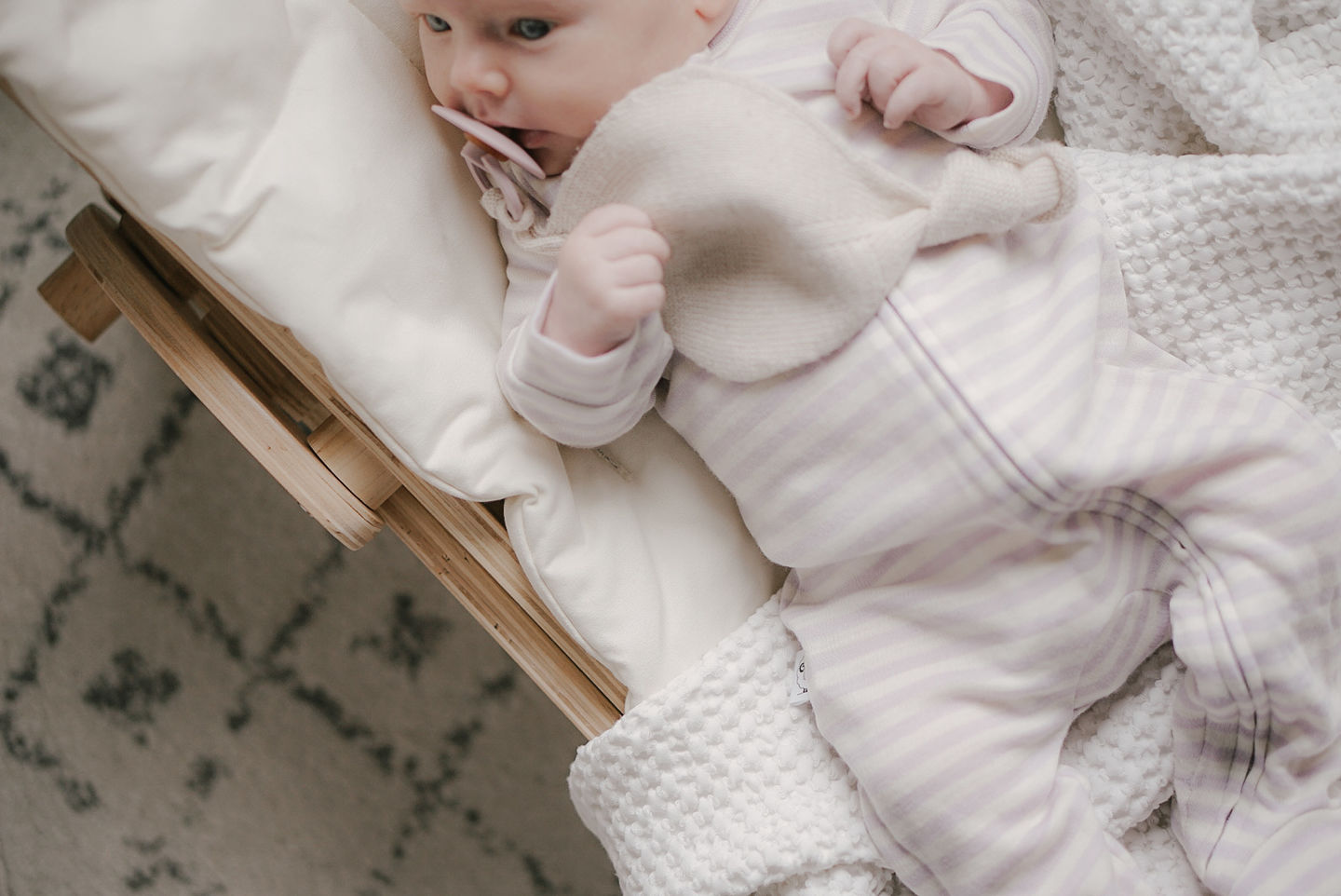 Customer photo review of Footie Pajamas, Merino Wool, Blush