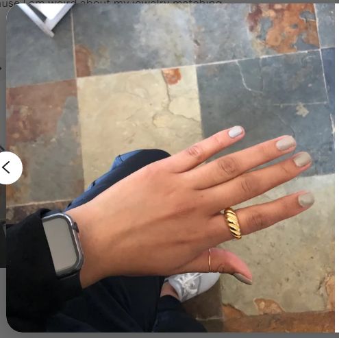 Customer photo review of Gold Chunky Twisted Ring