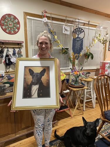 Customer photo review of The Baron - Custom Vintage Pet Portrait