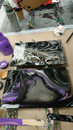 Customer photo review of Workshop: Acrylic Pouring / Einstieg ins Acrylgießen