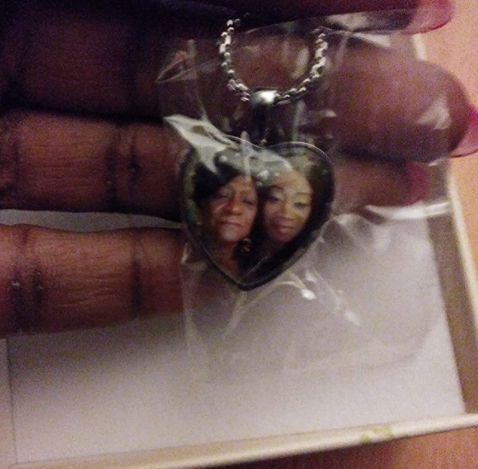 Customer photo review of Personalized Photo Necklace Custom Image Heart Shape Picture Necklace