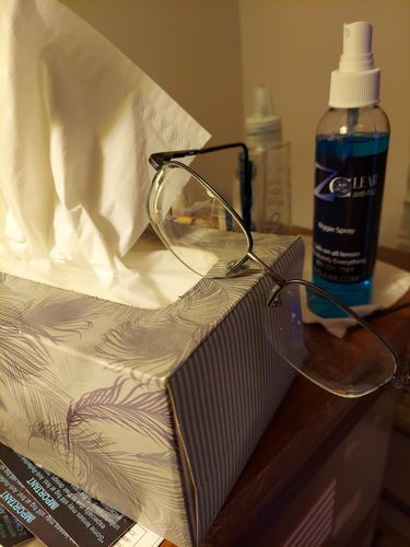 Customer photo review of Biggie (6oz.) - Anti-Fog Glasses Cleaner Spray